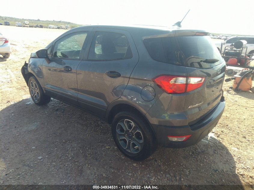 2021 FORD ECOSPORT S VIN: MAJ3S2FE1MC446903