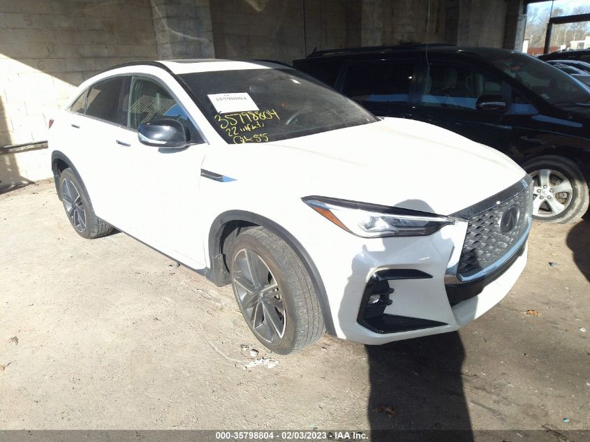 2022 INFINITI QX55 LUXE VIN: 3PCAJ5J38NF101593