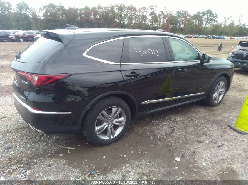 2022 ACURA MDX VIN: 5J8YE1H35NL023855