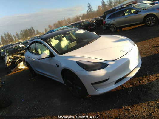 2022 TESLA MODEL 3 LONG RANGE VIN: 5YJ3E1EBXNF342305