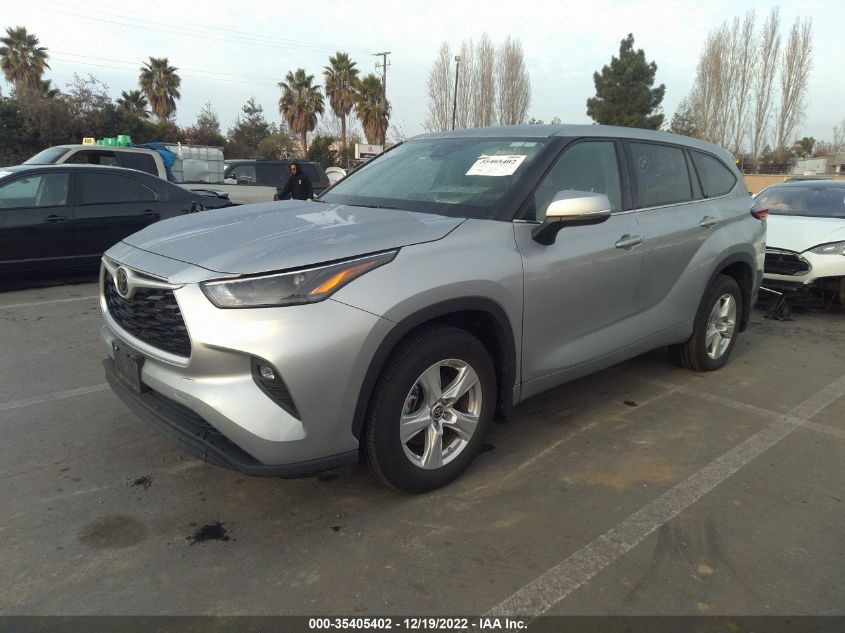2022 TOYOTA HIGHLANDER LE VIN: 5TDBZRBH9NS185658