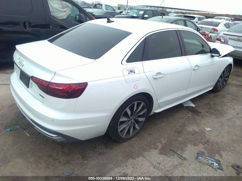 2021 AUDI A4 SEDAN PREMIUM VIN: WAUABAF42MA024148
