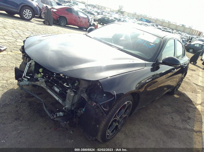 2022 ALFA ROMEO GIULIA VELOCE VIN: ZARFAMBN2N7656115