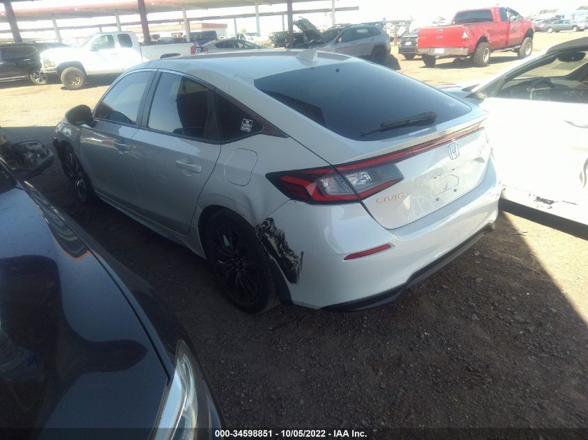 2022 HONDA CIVIC HATCHBACK EX-L VIN: 19XFL1H7XNE015659