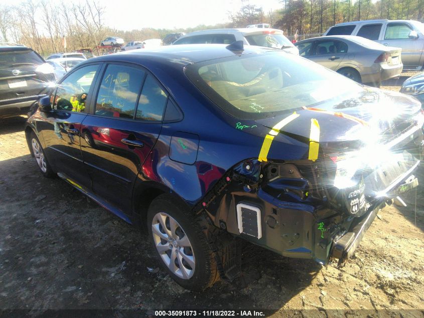 2021 TOYOTA COROLLA LE VIN: JTDEPMAEXMJ180364