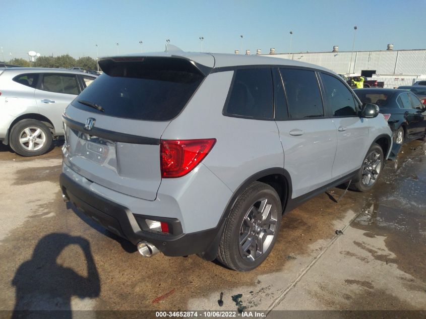 2022 HONDA PASSPORT EX-L VIN: 5FNYF7H53NB006135