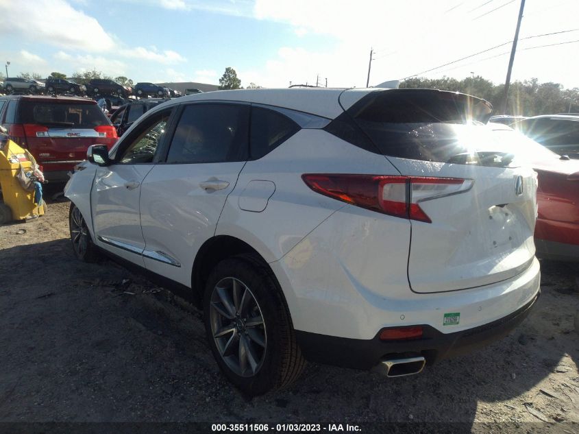 2022 ACURA RDX W/TECHNOLOGY PACKAGE VIN: 5J8TC1H55NL006376