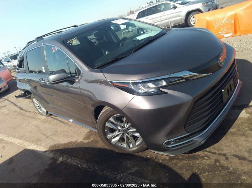 2022 TOYOTA SIENNA XLE VIN: 5TDJSKFC8NS062133