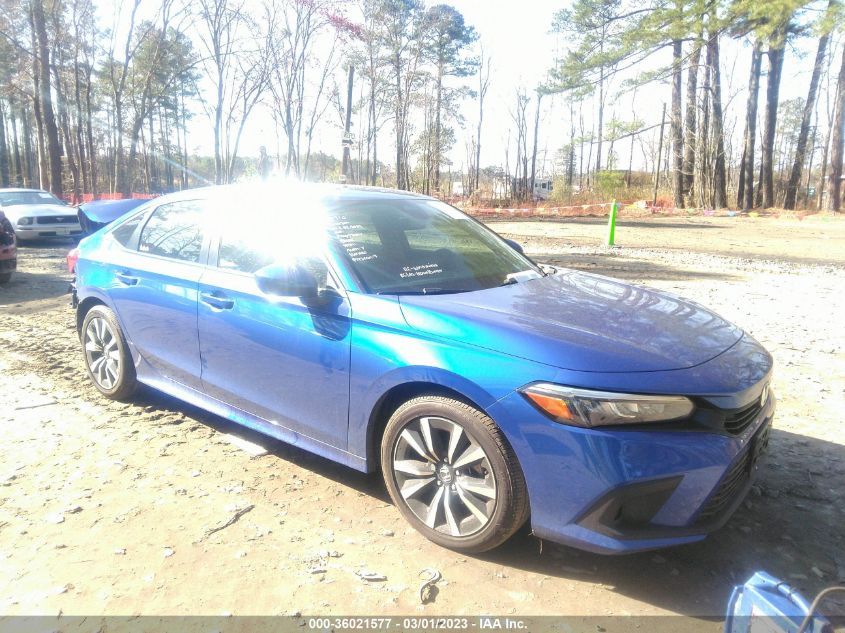 2022 HONDA CIVIC SEDAN EX VIN: 2HGFE1F75NH310672