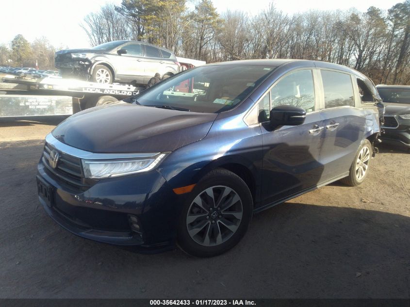 2022 HONDA ODYSSEY EX-L VIN: 5FNRL6H75NB043244