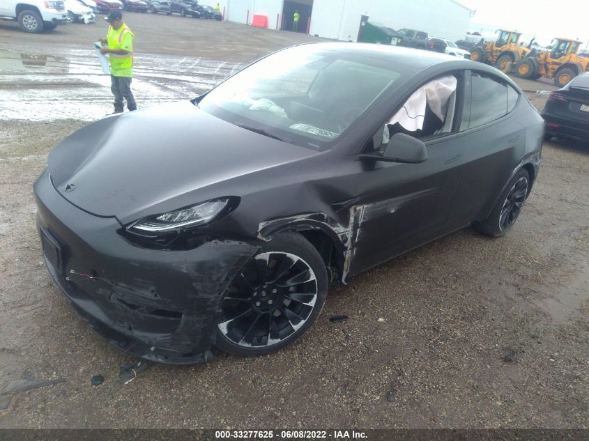 2021 TESLA MODEL Y LONG RANGE VIN: 5YJYGDEE0MF265650