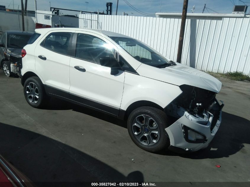 2022 FORD ECOSPORT S VIN: MAJ6S3FL9NC468893