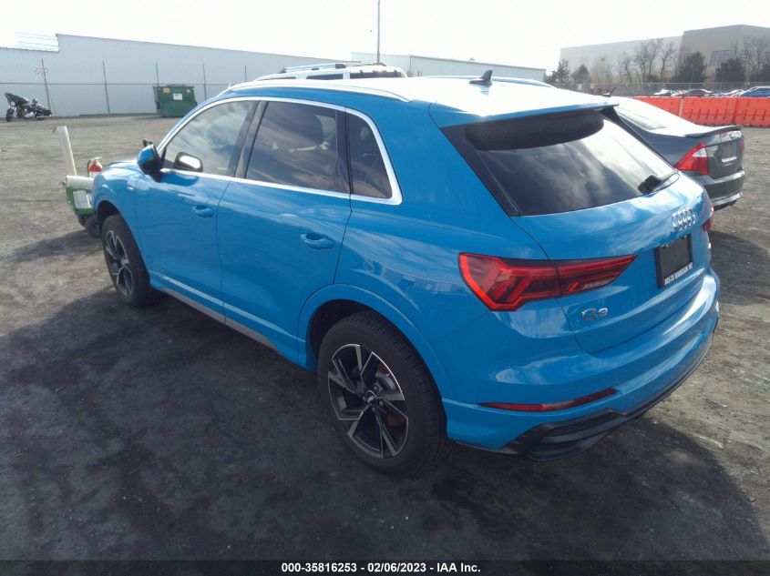 2021 AUDI Q3 S LINE PREMIUM VIN: WA1DECF35M1006103
