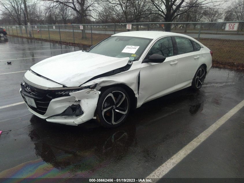 2022 HONDA ACCORD SEDAN SPORT VIN: 1HGCV1F3XNA105542