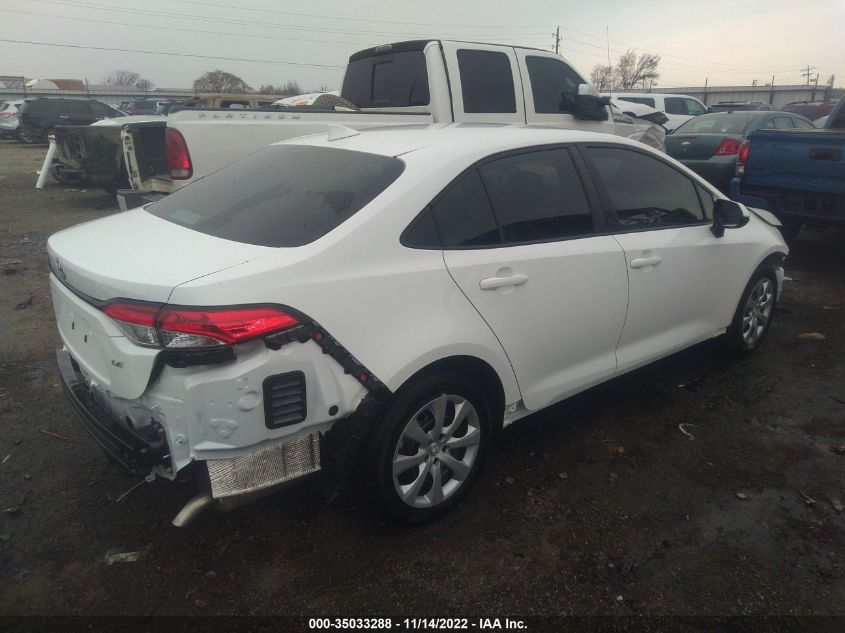 2022 TOYOTA COROLLA LE VIN: 5YFEPMAE7NP346000