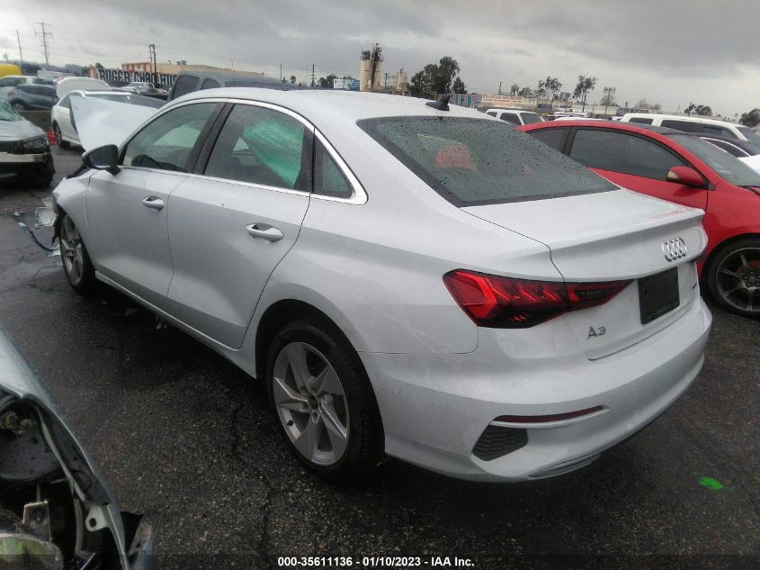 2022 AUDI A3 SEDAN PREMIUM VIN: WAUGUDGY6NA065651