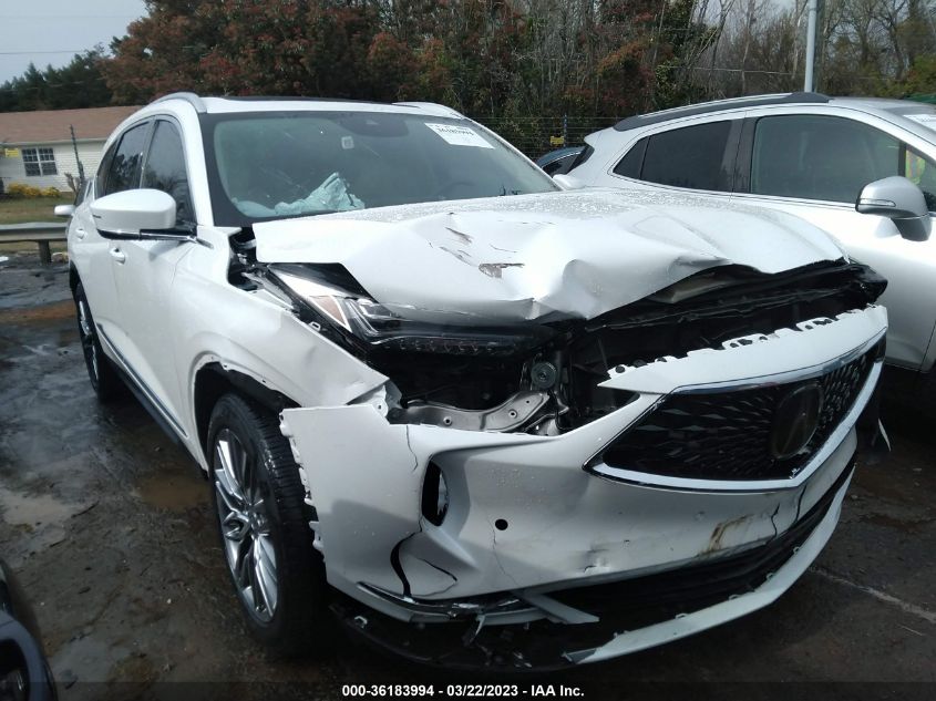 2022 ACURA MDX W/ADVANCE PACKAGE VIN: 5J8YE1H86NL001701