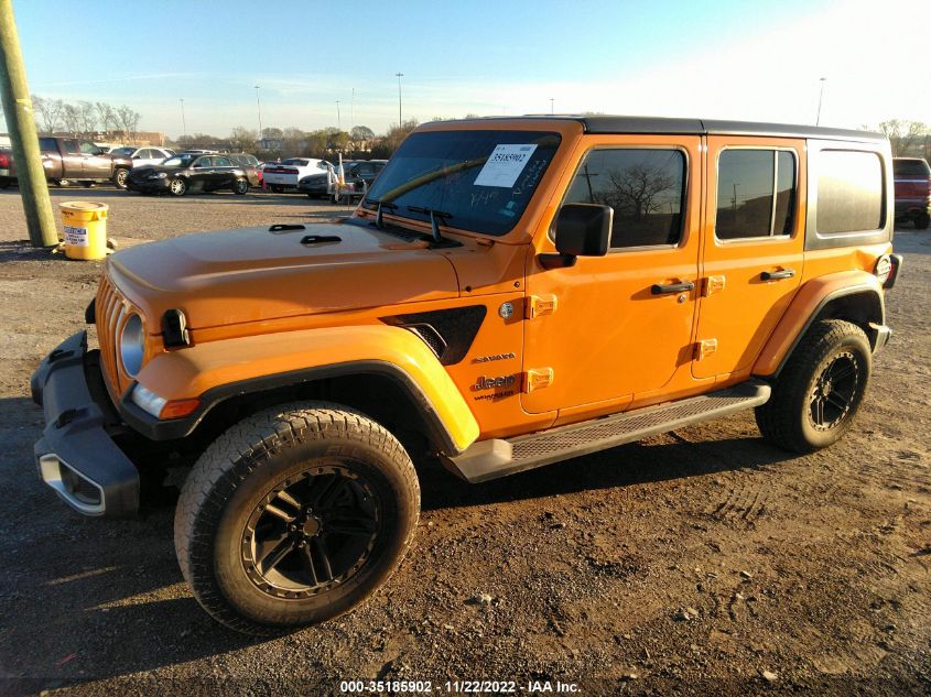 2021 JEEP WRANGLER UNLIMITED SAHARA VIN: 1C4HJXEG8MW665617