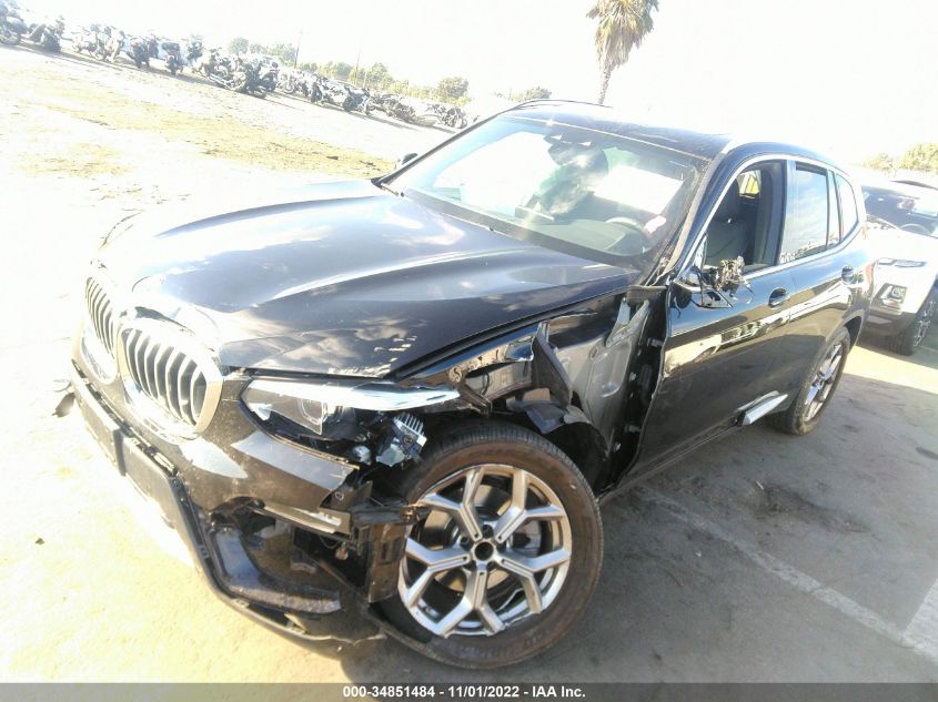 2021 BMW X3 SDRIVE30I VIN: 5UXTY3C01M9G18398