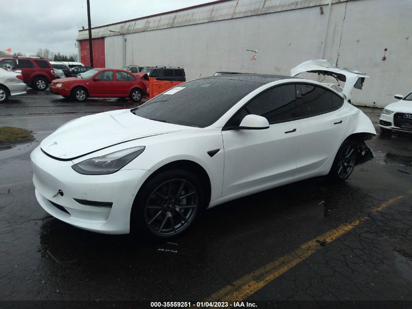 2022 TESLA MODEL 3 VIN: 5YJ3E1EA7NF114852
