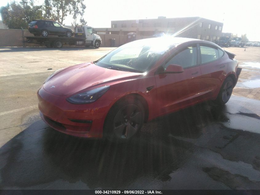 2022 TESLA MODEL 3 LONG RANGE VIN: 5YJ3E1EB7NF294097