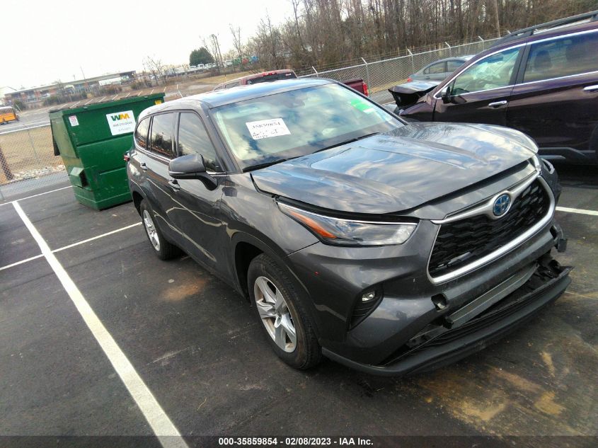 2022 TOYOTA HIGHLANDER HYBRID LE VIN: 5TDZARAHXNS512382