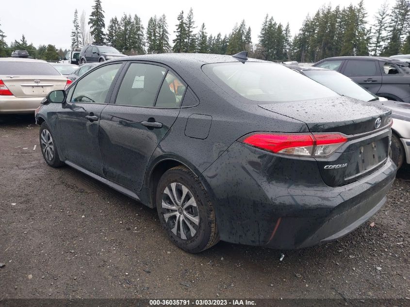 2022 TOYOTA COROLLA HYBRID LE VIN: JTDEAMDE0NJ060202