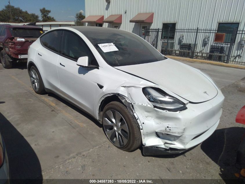 2022 TESLA MODEL Y LONG RANGE VIN: 7SAYGDEE9NF416845