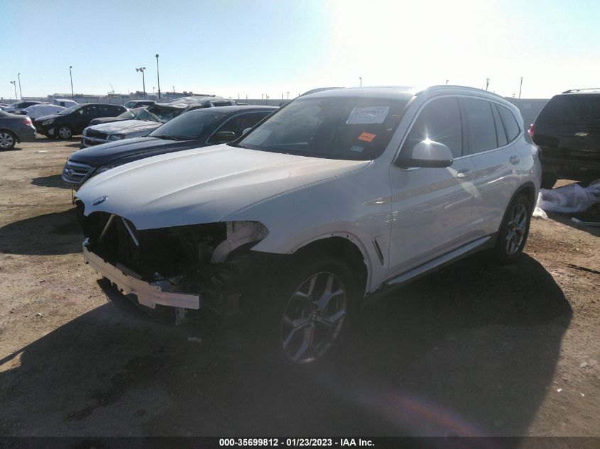 2022 BMW X3 SDRIVE30I VIN: 5UX43DP00N9N13546