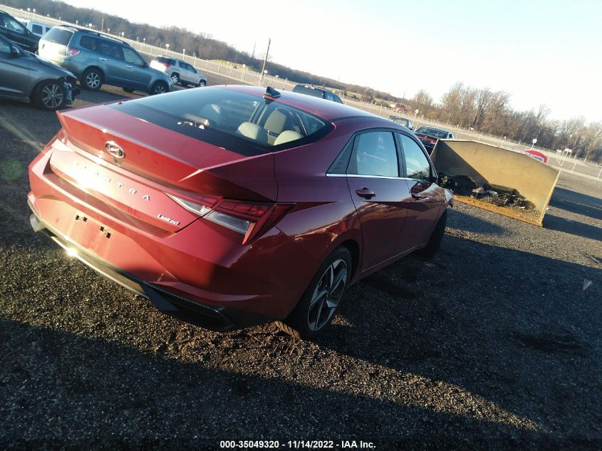 2021 HYUNDAI ELANTRA LIMITED VIN: KMHLP4AG4MU088072
