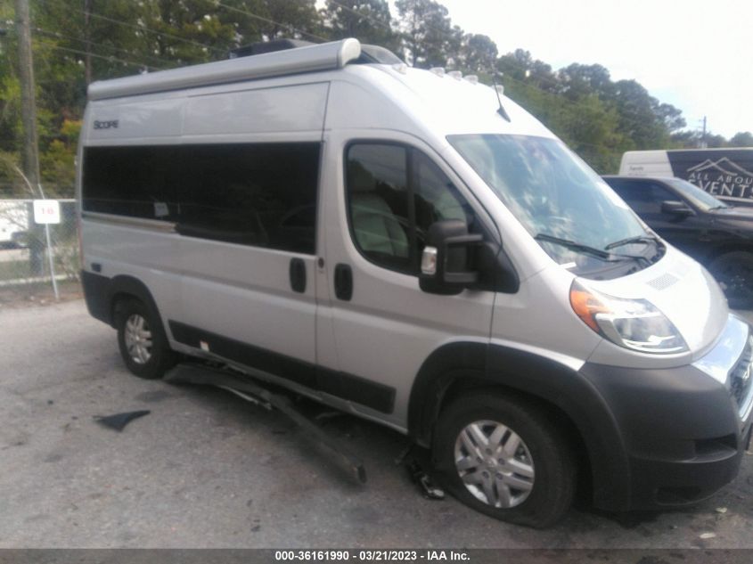 2022 RAM PROMASTER CARGO VAN VIN: 3C6LRVBGXNE140430