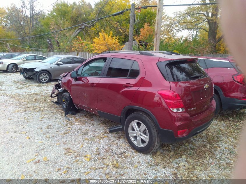 2021 CHEVROLET TRAX LT VIN: Kl7CJPSM8MB371353