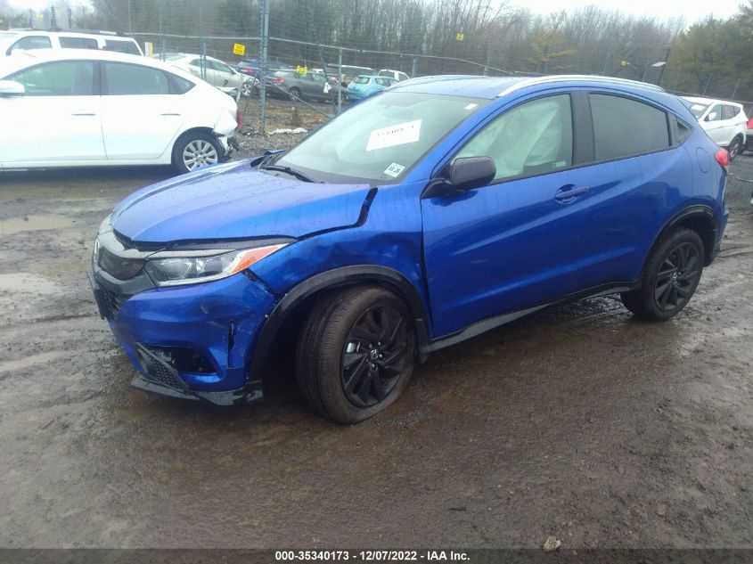 2022 HONDA HR-V SPORT VIN: 3CZRU6H1XNM721291