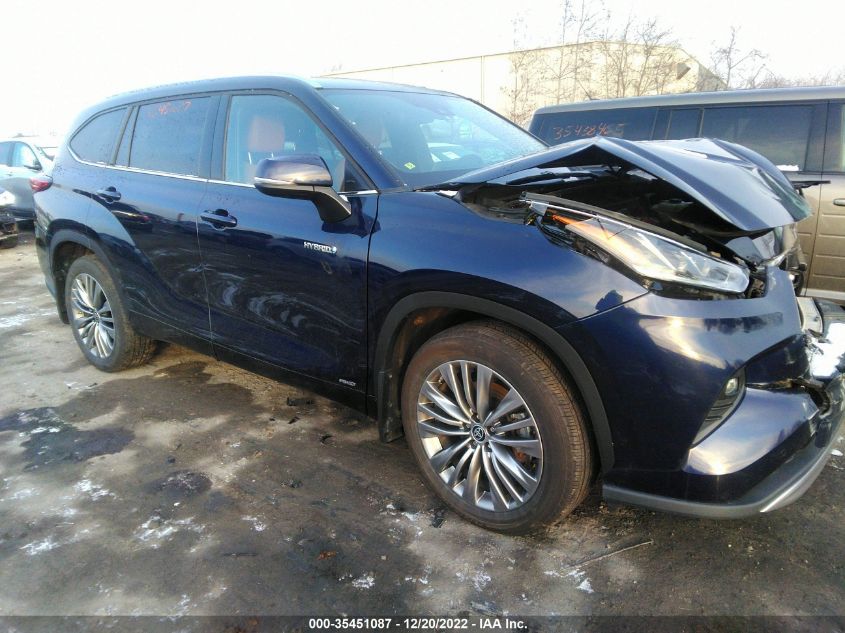 2021 TOYOTA HIGHLANDER HYBRID PLATINUM VIN: 5TDEBRCH8MS055904