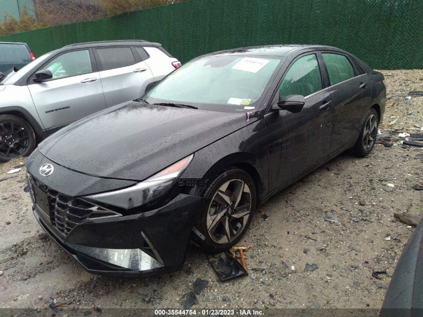 2021 HYUNDAI ELANTRA HYBRID LIMITED VIN: KMHLN4AJ1MU003853