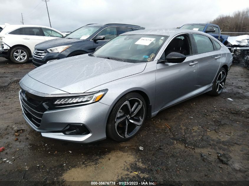 2022 HONDA ACCORD SEDAN SPORT VIN: 1HGCV1F35NA014856