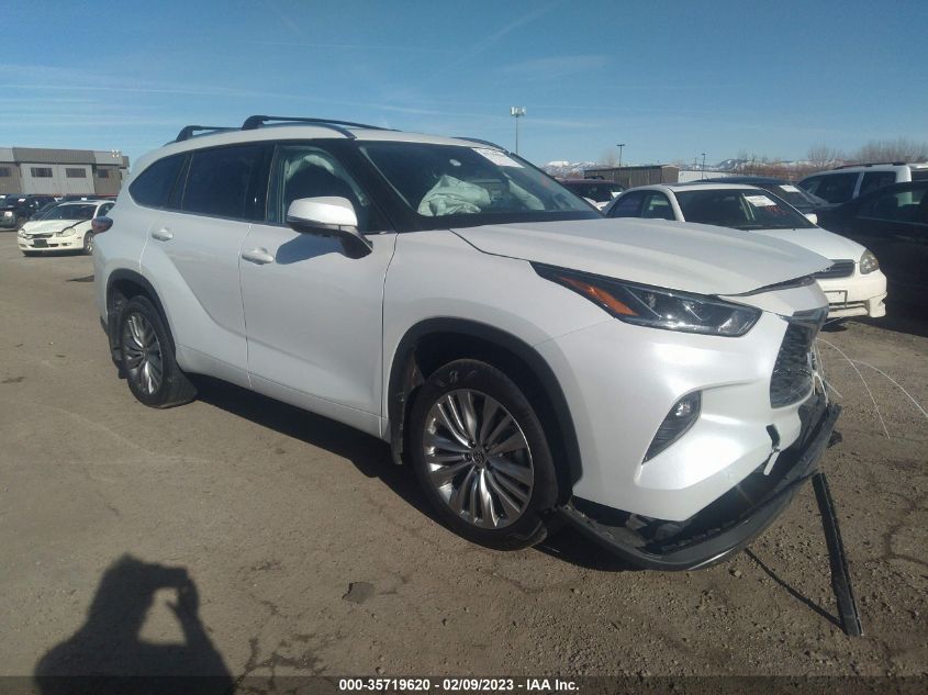 2022 TOYOTA HIGHLANDER PLATINUM VIN: 5TDFZRBH3NS216629