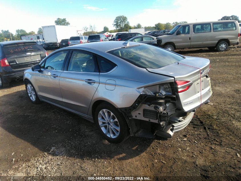 2020 FORD FUSION SE VIN: 3FA6P0HD9LR222222