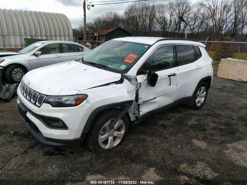 2022 JEEP COMPASS LATITUDE VIN: 3C4NJDBB8NT134709