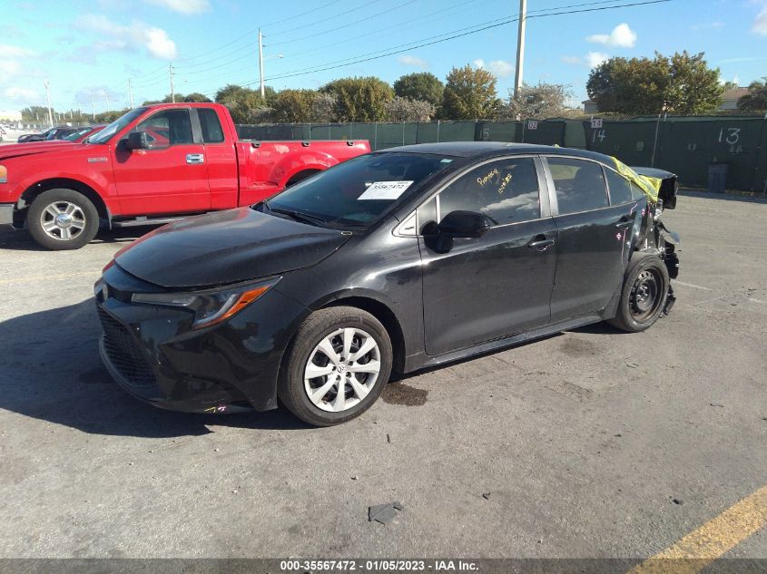 2022 TOYOTA COROLLA LE VIN: JTDEPMAE7NJ220353