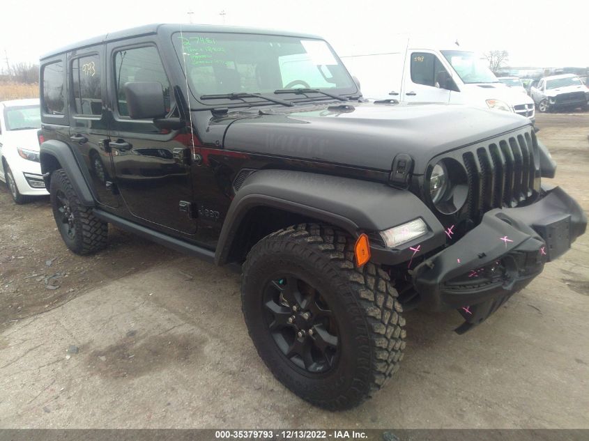2021 JEEP WRANGLER UNLIMITED WILLYS VIN: 1C4HJXDM7MW589427
