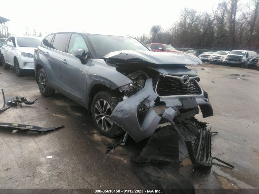 2021 TOYOTA HIGHLANDER HYBRID XLE VIN: 5TDGBRCH4MS035433