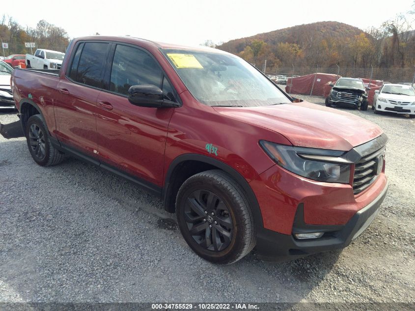 2021 HONDA RIDGELINE SPORT VIN: 5FPYK3F11MB007813