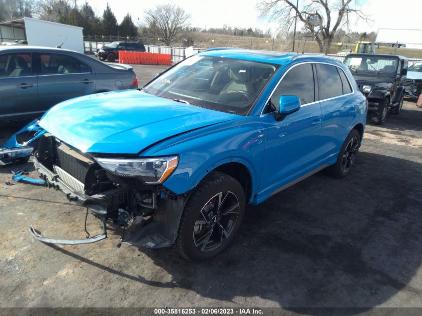 2021 AUDI Q3 S LINE PREMIUM VIN: WA1DECF35M1006103