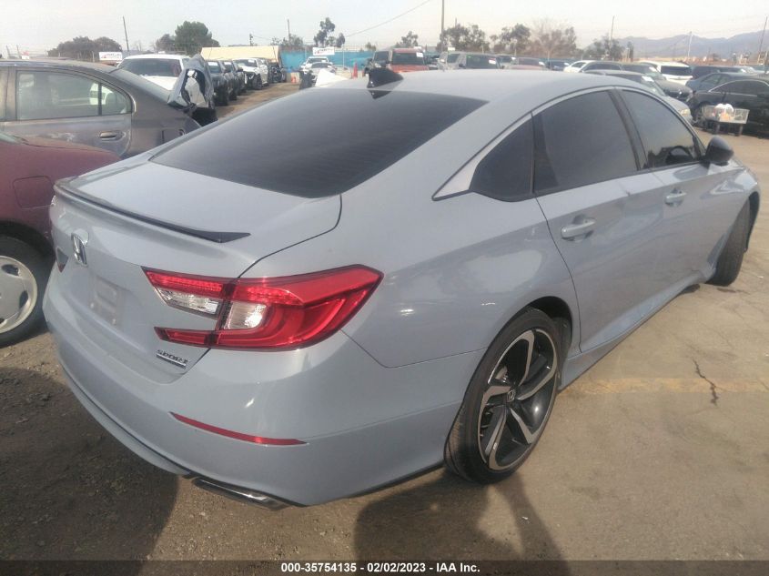 2022 HONDA ACCORD SEDAN SPORT SE VIN: 1HGCV1F44NA016476