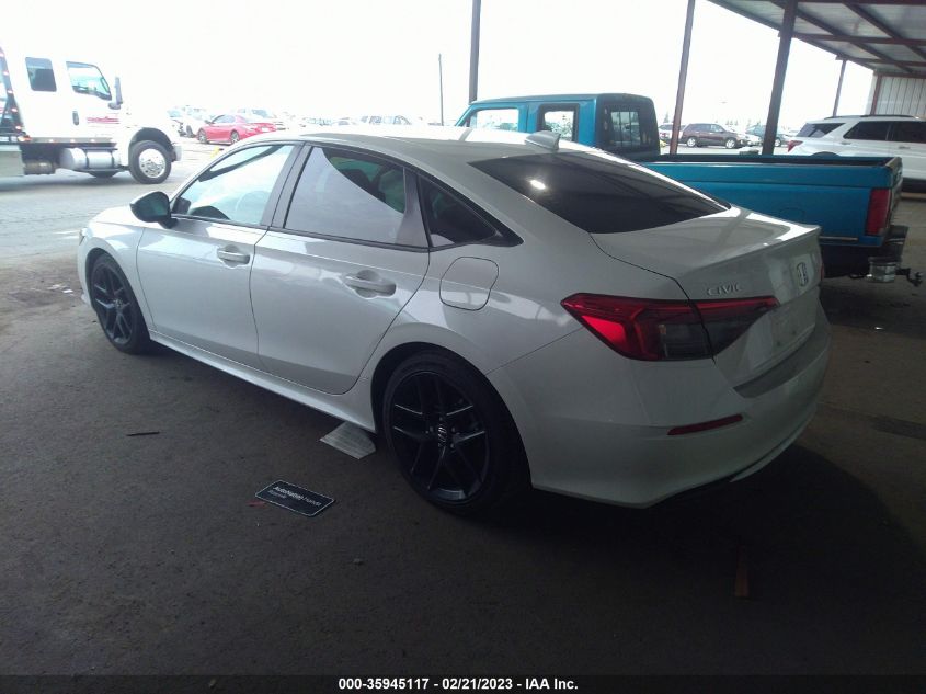 2022 HONDA CIVIC SEDAN SPORT VIN: 2HGFE2F54NH566452