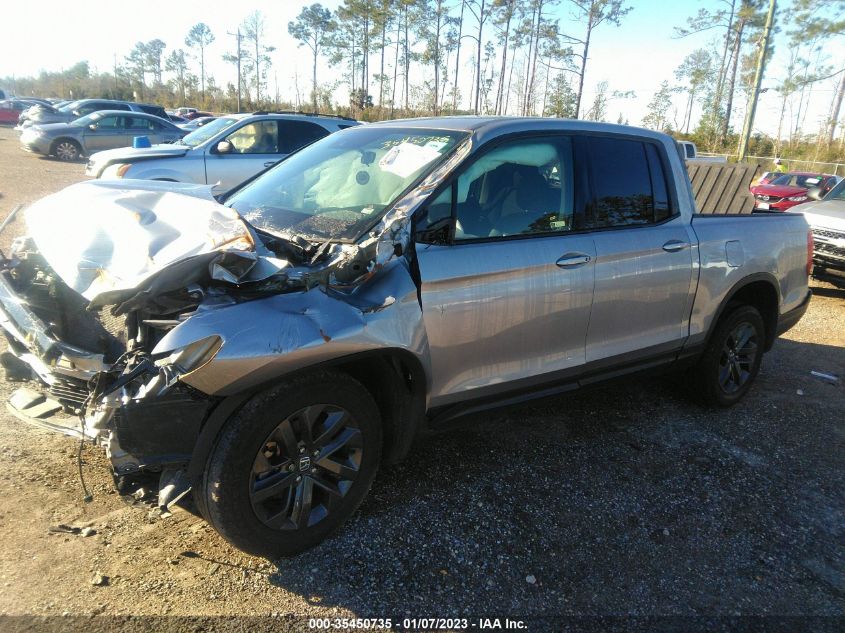 2021 HONDA RIDGELINE SPORT VIN: 5FPYK3F16MB001859