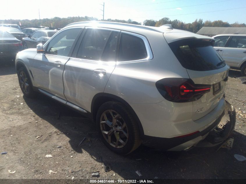 2022 BMW X3 XDRIVE30I VIN: 5UX53DP0XN9K21911