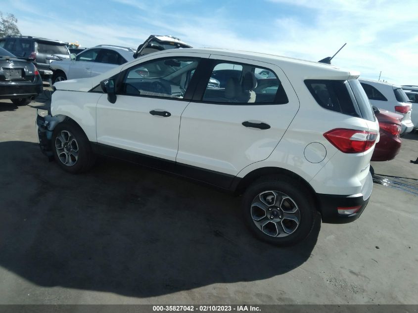 2022 FORD ECOSPORT S VIN: MAJ6S3FL9NC468893