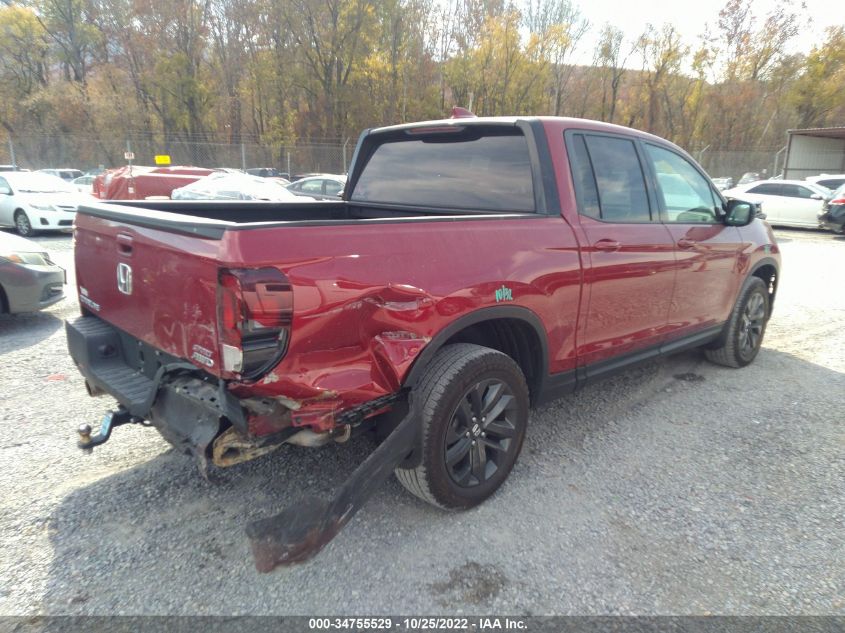 2021 HONDA RIDGELINE SPORT VIN: 5FPYK3F11MB007813